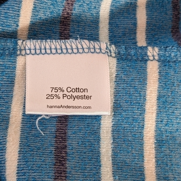 Hanna Andersson Velour Stripe Dress 110 5 - Picture 5 of 5